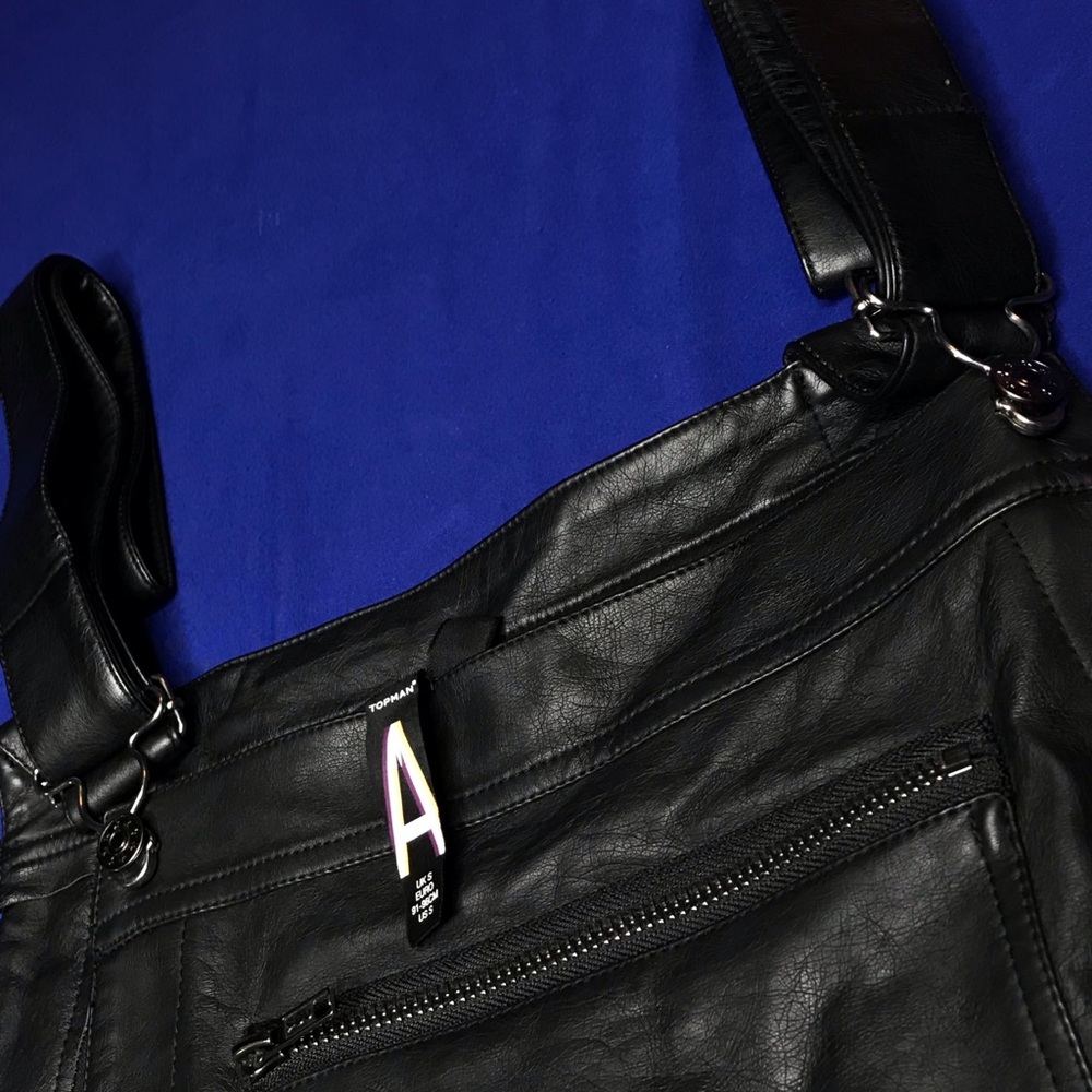 TOPMAN LEATHER OVERALLS - Picture 2 of 4